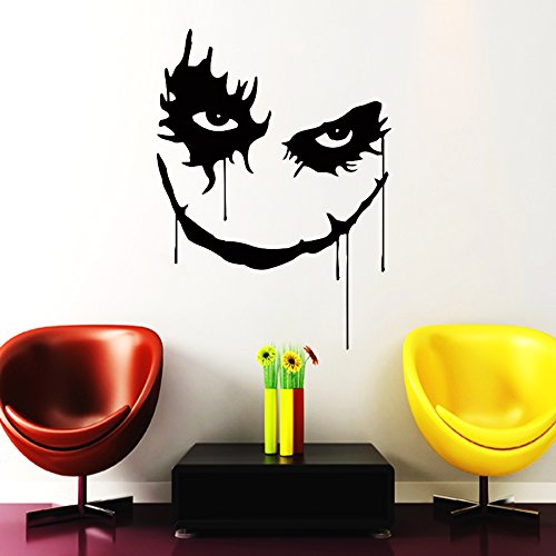 Wall Decals Joker Smile Vinyl Sticker Horror Decal Home Decor Art Design Horror Joker Smile Window Bedroom Dorm Living Room Chu1222