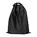 FEESHOW Large Size Adult Game Toys Lint Drawstring Storage Bag- Light weight Black 5PCS One Size