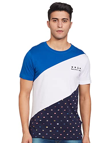 Image of Max Men's Cotton Colorblocked Ultra Slim Fit Crew Neck T-Shirt