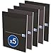 OXFORD Lot de 5 Bloc-Notes Essentials A4 Ligné 7mm Margé 160 Pages Endossé Couverture Carte Coloris Assortis
