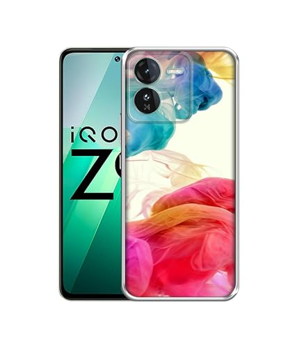 Image of Casotec Colored Smoke Design Printed Silicon Soft TPU Back Case Cover for iQOO Z9 5G