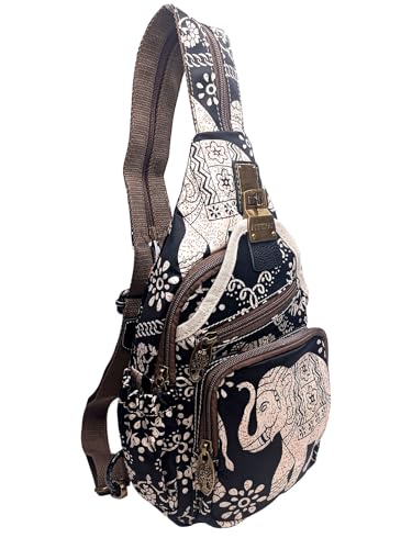 Nylon Sling Bag Purse Waterproof Lightweight Crossbody Backpack