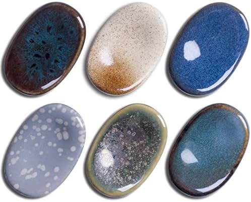 Auanlay Ceramic Chopstick Rest Chopsticks Rest Spoon Fork Holder, Set of 6