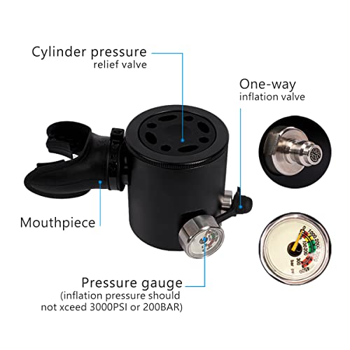 Unarowhals Ns3000A Portable Mini Scuba Tank With 0.5L Capacity Support 5-12 Mins Underwater Breathing (<10M) For Diving Sightseeing Water Rescue Backup Air Source And Existing Inflatable Equipment #TOP3