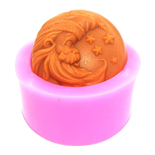 Longzang S526 Santa Claus Head Silicone Soap Mold 3D Handmade Craft Mould