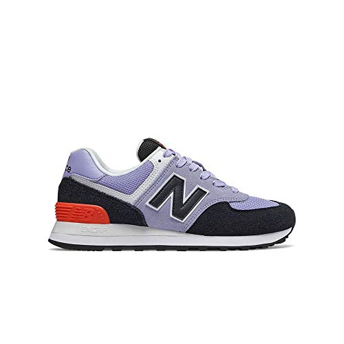 Image of New Balance Women's 574 V2 Sneaker, Clear Amethyst /Black, 6.5 M