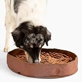 Reggie Snuffle Mat for Dogs, for Calming Support, Reducing Speed Eating, and Mental Stimulation, Durable & Easy to Clean Sniff Mat for Dogs, 20" Large Diameter, Dog Enrichment Toys, Bark Brown