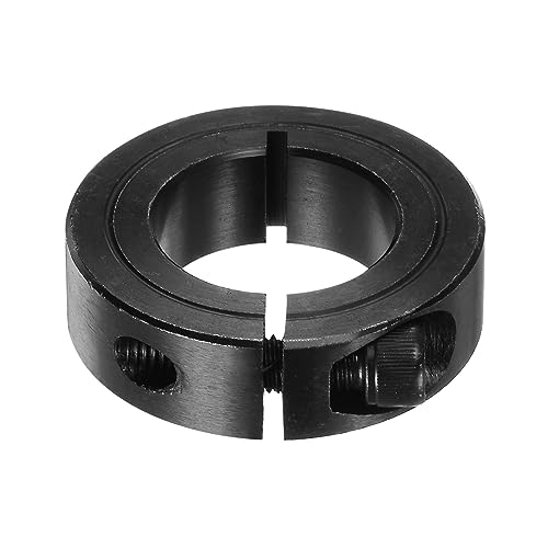 QUARKZMAN Welle Kragen 1 Bohrung 1-3/4 AD 1/2 Breite Schwarzoxid Galvanisierung Einzeln Geteilte Achse Klemmring mit Stellschraube