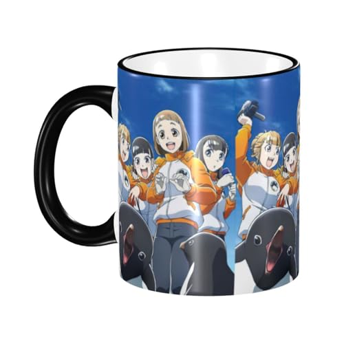 宇宙よりも遠い場所 セラミックマグカップ 食器 大容量コーヒーカップ 330ml 耐熱 おしゃれなマグカップ オフィスホーム用 プレゼントに最適 再利用可能 ギフト 男女兼用 Black