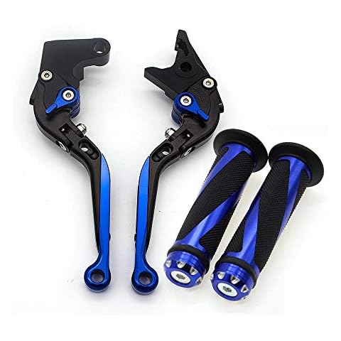 Motorcycle lever Fit For Yamaha YZFR125 YZF R125 R 125 2008-2013 CNC Adjustable Folding Extendable Motorcycle brake levers & Amp; Handle Grips motorbike accessories (Color : Blue Lever Grip) Cover