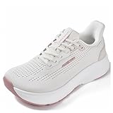 JACKSHIBO Wide Toe Box Shoes Women Slip in Arch Support Slip on Sneakers for Running Walking Athletic Tennis Orthopedic Plantar Fasciitis Thick Cushion Zero Drop Sole Width Hands Free Shoes