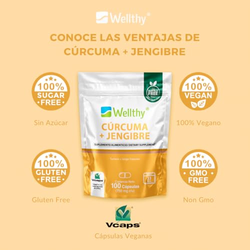 Herbal Plus, jengibre capsulas Marca WELLTHY (2)