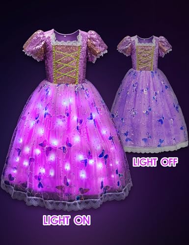 Disfraz de princesa iluminado para niñas 3-8 años miniatura 3