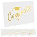 Cualfec 36 Pack Gold Foil Graduation Cards with Envelopes 4" x 6" Blank Greeting Cards for Graduation Supplies, Come with 36 Tropical Thank You Stickers