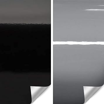 VViViD Gloss Black 1ft x 5ft + Gloss Nardo Grey 1ft x 5ft Automotive Vinyl Wrap Bundle - M0