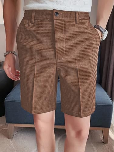 Image of GRECIILOOKS Casual Men Shorts | Rich Regular Fit Solid Short with Side Pockets | Relaxed Fit Half Pants | Mid Rise Waist (Available in Plus Size)