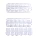 jinzefa 6 Pieces Nail Art Tool Jewelry Storage Box, 12 Compartments Plastic Rhinestone Organizer Container Case, Display Containers