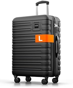 Travely Polycarbonate L Suitcase 67cm - 20kg Suitcase Including TSA Lock, Hard Suitcase on 4 Wheels, Suitcase Medium Size Hardshell, Suit Case,