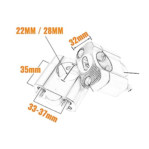 Guidon riser pince moto 22mm 28mm réglable universel - 6