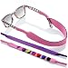 Glasses and Sunglasses Active Strap - 2 Pack | Anti-Slip and Fast Drying Sport Glasses Strap | PURPLE + PINK