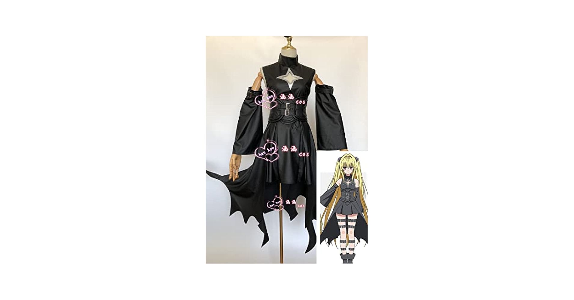 Amazon.co.jp: ToLOVEる 金色の闇 コスプレ衣装合皮（ウィッグ靴