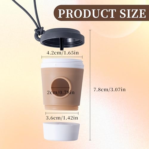 2-teiliger Hundekotbeutel Spender mit Kaffeetasse Design,Kotbeutelspender für Hunde,Produkte für Haustiere im Freien,Hundekotbeutel Halter，mit elastischem Lanyard