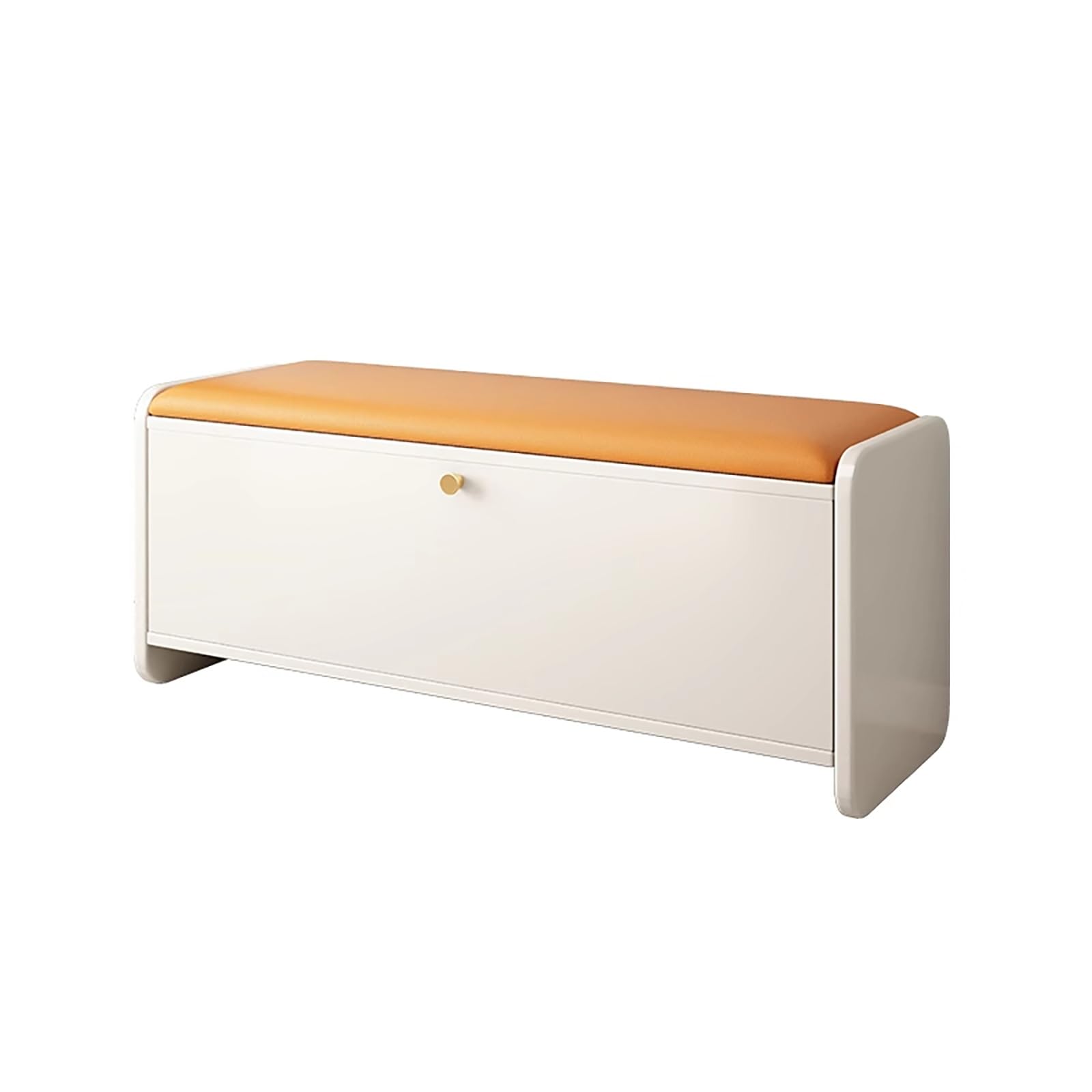 MSHGSKU White Wooden Shoe Cabinet Bench Storage nizer Seat (60x30x46cm) Entryway Furniture