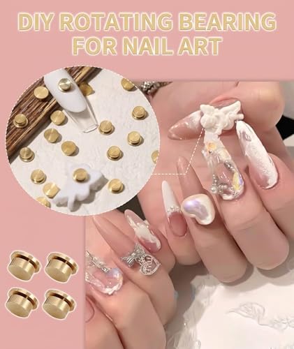 Image of 10 PCS Nail Art Rings, Rotating Nail Art Creation, Craft Hair Clip Assembly, Miniature Model Building, Nail Rings for DIY Projects and Professional Use