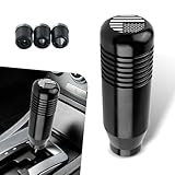 leediga 1 PC Car Shift Knobs, Weighted Metal Vehicle Shift Knob Decoration, American Flag Design, Comfortable Touch, Universal Waterproof Manual Automotive Shift Knob Accessories (Black)