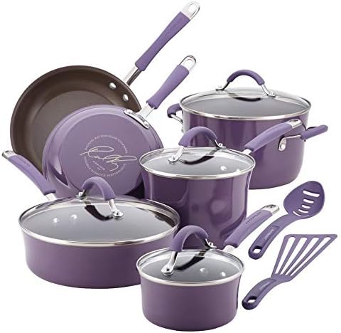 Pemberly Row 12 Piece Cookware Set in Lavender Purple