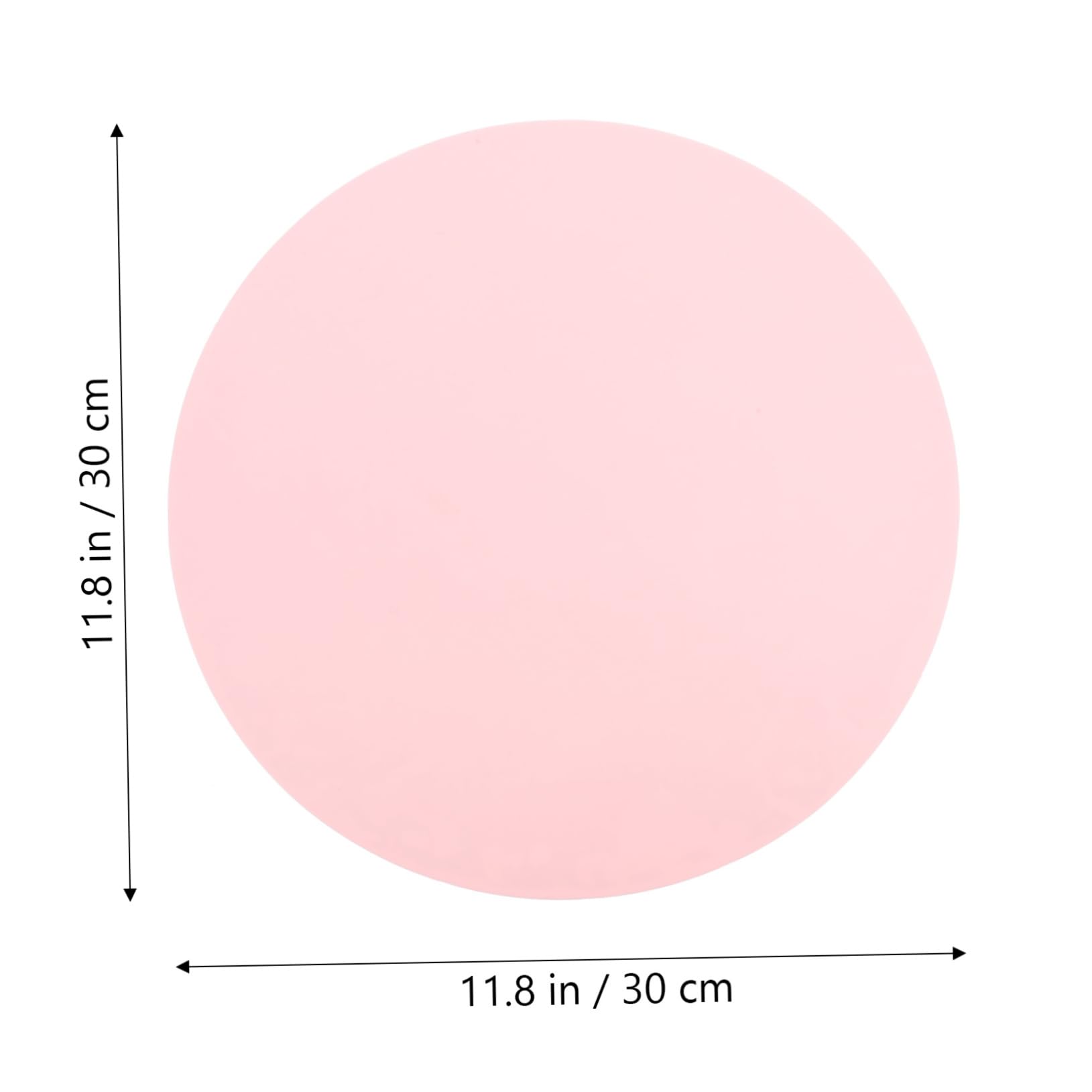 Yardwe Silicone Pet Placemat Round Pink Cat Food Mat Leak Waterproof Heat Insulated for Dogs Cats