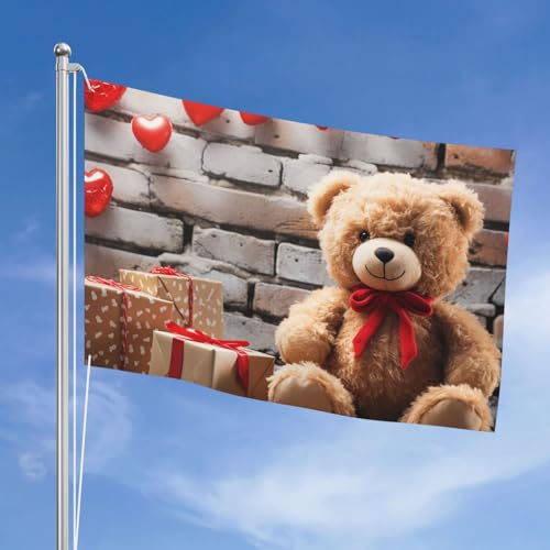 Drapeau mignon ours 1,2x1,8m double face idéal pour habiller un grand mur vide - 2
