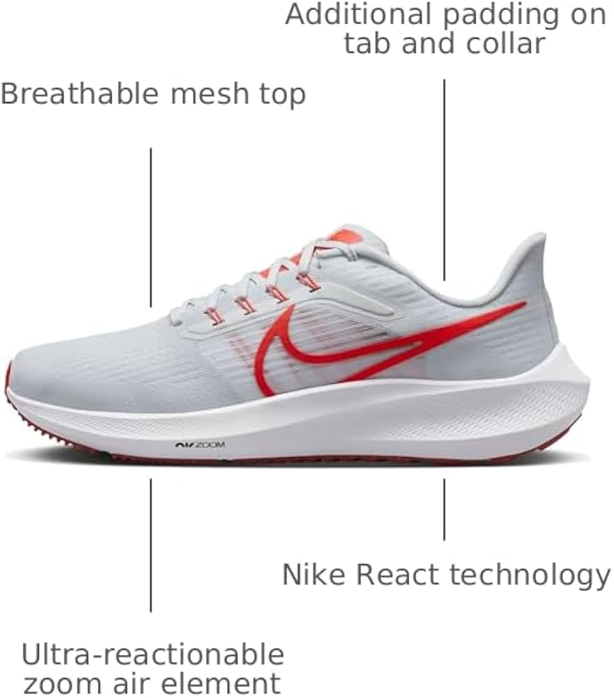 Amazon.com | Nike Men's Air Zoom Pegasus 39 Sneaker, Platinum Tint