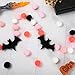 Whaline 8.2Ft Halloween Banner Felt BatsÂ Balls Banner Black White Pink Decorative Pom Pom Banner Halloween Party Pom Garland for Halloween Haunted Houses Decoration Doorways Home Mantel Supplies