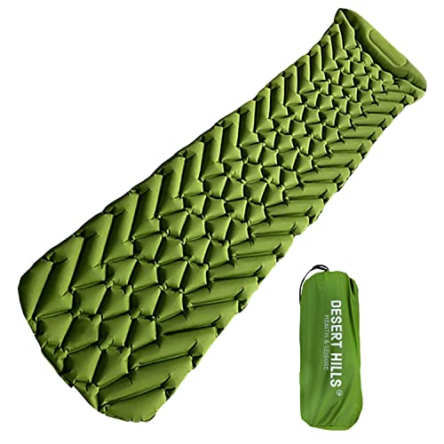 Sleep Pad with Built in Foot/Hand Pump Sleeping Pad Ultralight Compact Lightweight Waterproof Inflatable Camping Pad for Camping Hiking and Backpacking