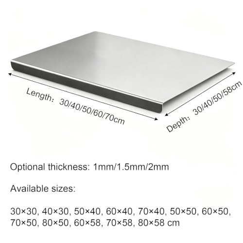 Tabla de cortar de acero inoxidable de 30x30 cm para cocina y repostería 3