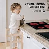 COVERCOOK Ceramic Hob 4 Zone, 60cm Built-in Electric Hob, 6700W Ceramic Cooktop with Dual Oval Zone, Touch Control, Triple Ring Function, Timer, Safety Lock, 9 Power Levels, Pause, Hard Wired - Image 7