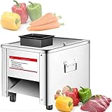 XueFulxion Cortador De Carne,Cortador De Carne Doméstico,Cortador Pequeño Eléctrico Comercial,Máquina Triturada,Cortador Automático,para Carne, Fiambres, Rosbif,Verduras,-5.0MM 13mm