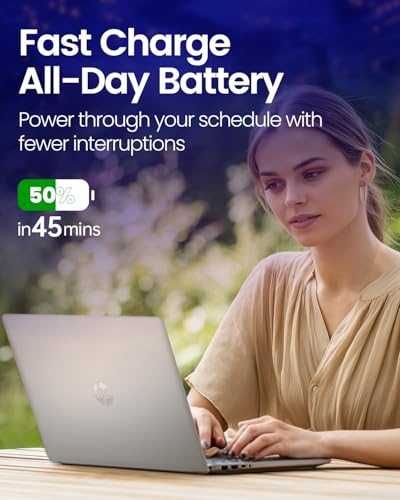 Image of HP 17-inch Touchscreen AI Laptop - Intel 12-Core Ultra 7 255U (UP to 5.2GHz) with 12 Tops NPU, 16GB DDR5, 1TB SSD, 17.3 inch HD+ Touch Display, Fingerprint Reader, Backlit KB, Win 11 Pro /Accessories