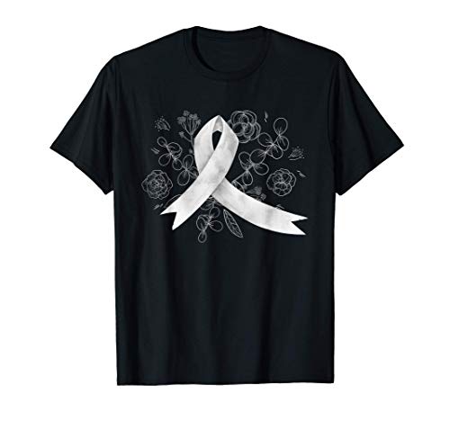 Lung Cancer Awareness, Wear White for Lung Cancer T-shirt, Preto, S