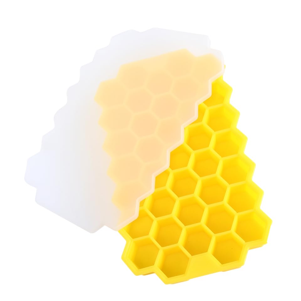 Molde de hielo hexagonal de silicona de 37 cavidades miniatura 1