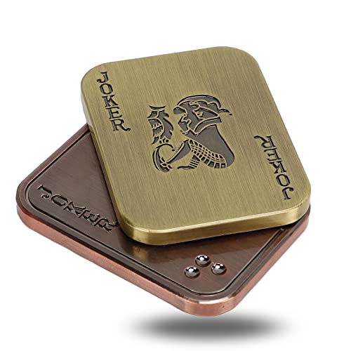 Elprico Metall Poker Fidget Slider, EDC Metall Fidget Toys für Erwachsene, ADHS Autismus Angst Stressabbau Push Slider Sensorisches Spielzeug für Freund und Vater Cover
