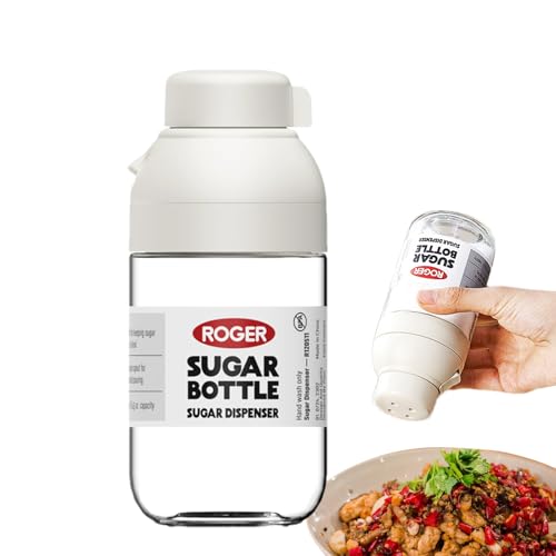 Pepper Shaker | 8.4oz Coarse Salt Shaker | Clear Condiment Dispenser Precise Quantitative Control for Sugar Kitchen Dining Restaurant Camping Bar House