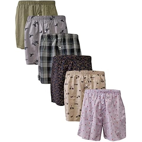Panzy 6-Pack Comfortable Woven Boxer Shorts Cover