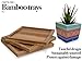 Small Ceramic Succulent Planter Pots with Drainage Holes and Tray Saucers for Plants, Flowers, Cactus and Succulents - Cute Mini Decorative Indoor Plant Flower Pot Set and Bamboo Trays Garden Planters