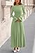 PRETTYGARDEN Womens Dresses Formal Off The Shoulder Long Sleeve Ruched Knit A-Line Maxi Wedding Guest Dress Fall Clothes(Sage Green,Large)