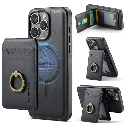 【DBWYPY】適用 iPhone 14 スマホ カバー 背面 手帳型 アイホン14 MageSafe対応 アイフォン14 分離式 2in1 マグセーフ ケース あいふぉん14 携帯カバー 背面magsafe カード ケース付き ワイヤレス充電対応 カード