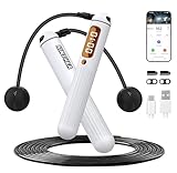 KINTHEA 2 in 1 Smart Jump Rope, APP Control & Data Record, Cordless Jumping Rope with Counter for Women, Men, All Age, Adjustable Skipping Rope for Cardio Fitness in Limited Home Space & Outdoor
