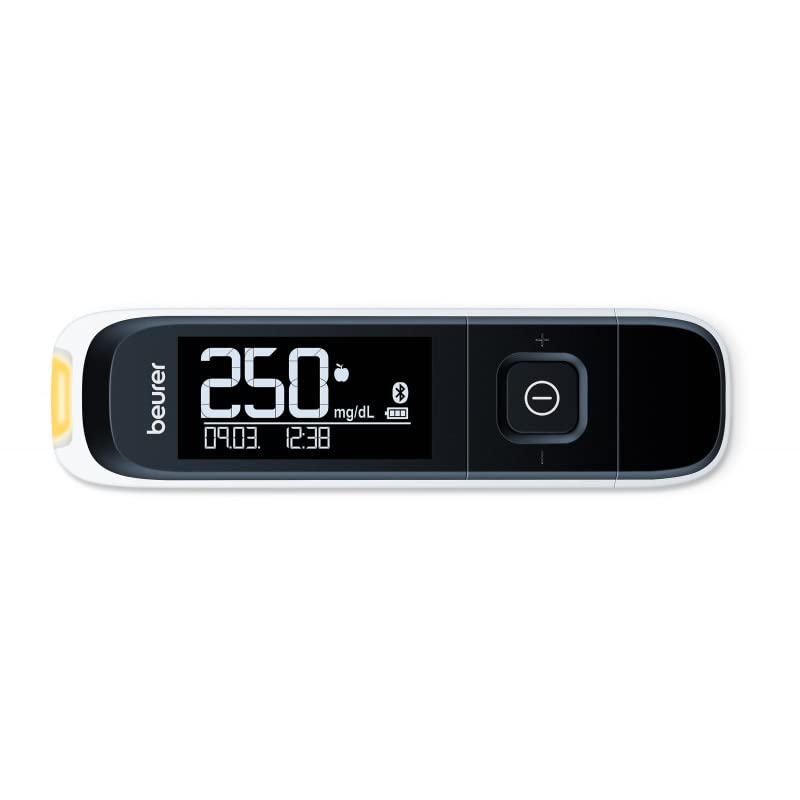Beurer Medical GL 60 mg/dl - Blutzuckermessgerät mit Plug-in-USB, Stechhilfe, 10 Teststreifen, sterile 10 Lanzetten inklusive praktisches Etui