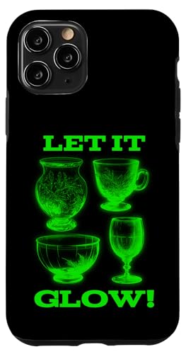 ¡Deja Que Brille! Cristalería Brillante Verde Vidrio de uranio Brillante Carcasa para iPhone 11 Pro